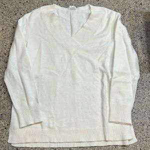 Anthropologie cream tunic sweater